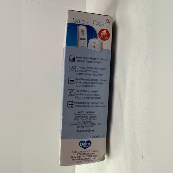 Safe-n-Clear Baby Monitor Delta Children 800 Ft Range Digital Baby Monitor - Picture 7 of 7